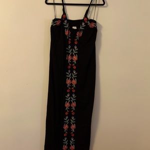 Juniper Blue Embroidered Maxi Dress